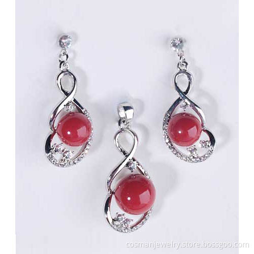 Natural 925 sterling silver agate jewelry for gift